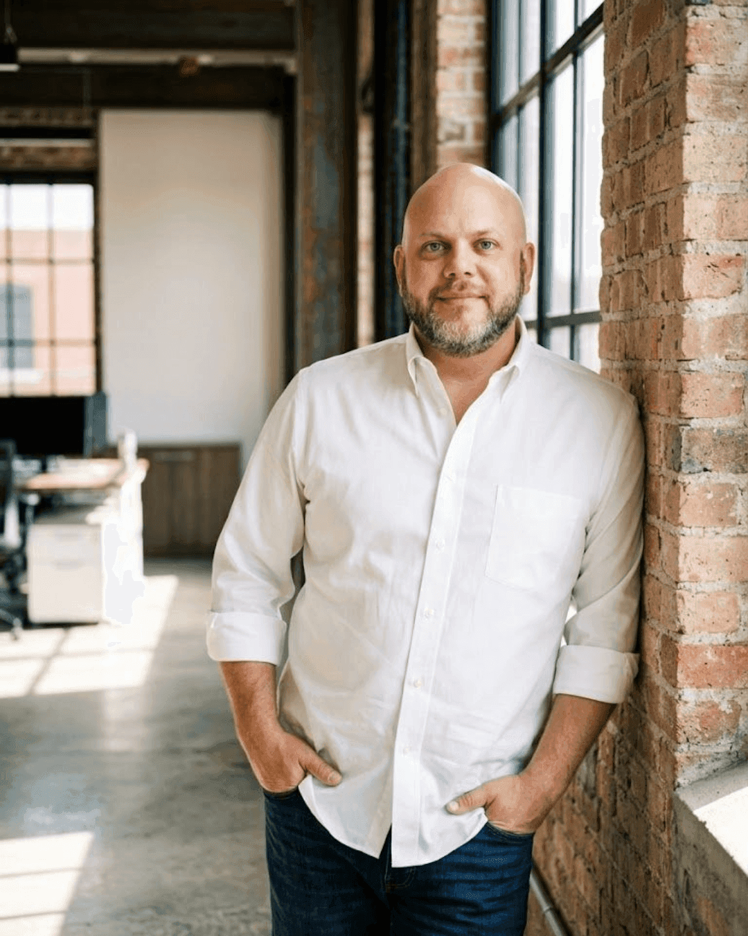 Andy Klie, founder of Lakeview, in a working restaurant kitchen